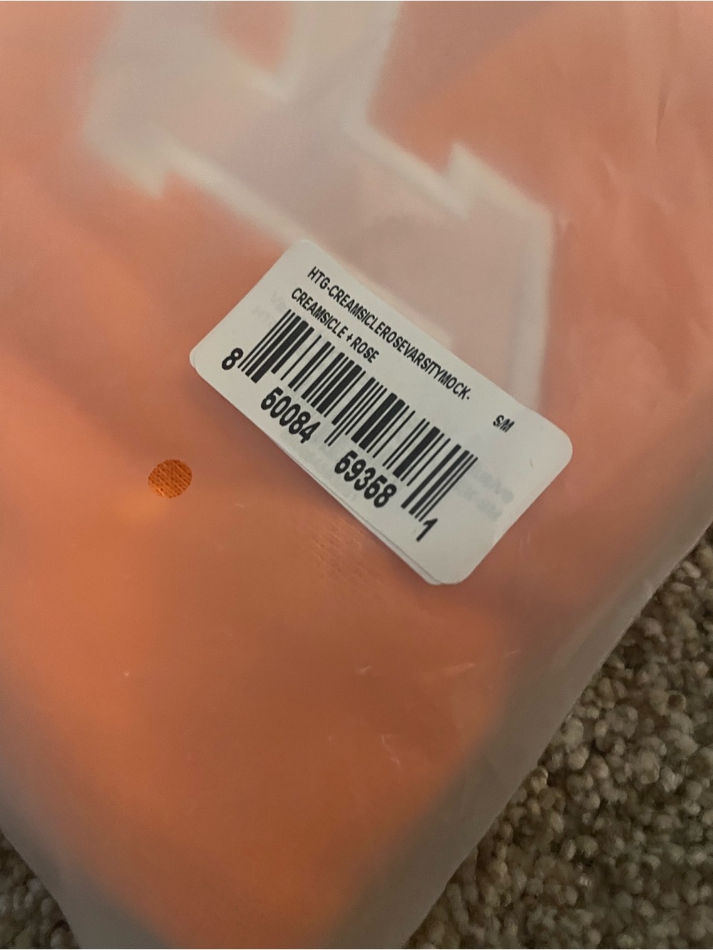 Creamsicle/Rose parke mockneck - Picture 3 of 3